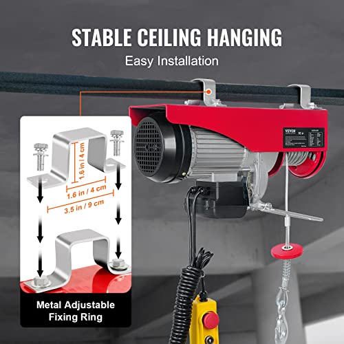 440LBS 110V Electric Hoist with Remote Control N6028