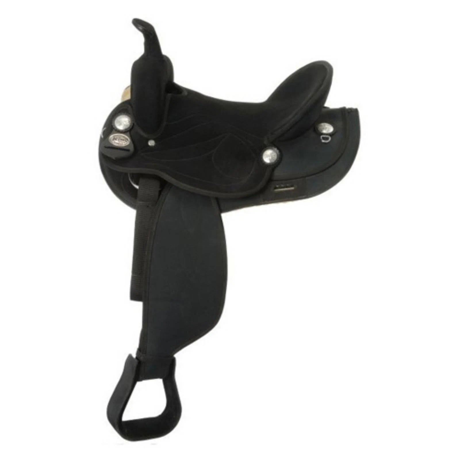 Black Synthetic Trail Saddle with Suede Seat K778