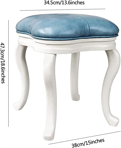 Upholstered Solid Wood Vanity Stool M2976