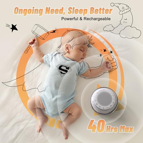 White Noise Machine with 35 Soothing Sounds and Nightlight H29639