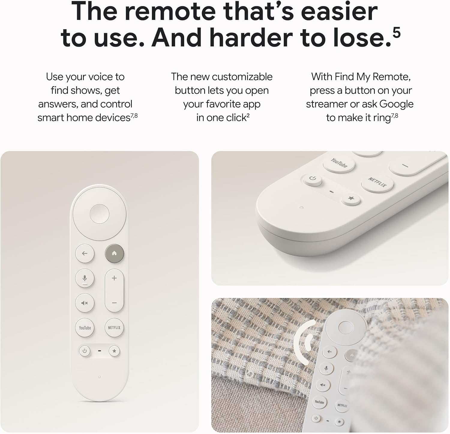 Porcelain 4K Google TV Streamer with Voice Search Remote Y274