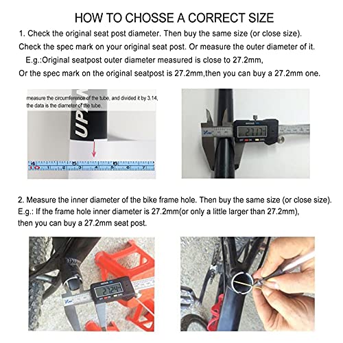 Extra Long Bicycle Seatpost with Micro Adjust Clamp K189298