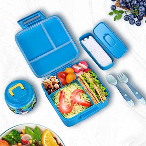 Bento Lunch Box with 8oz Soup Thermo, 5 Compartment, Thermo Food Jar and Lunch Bag X1732