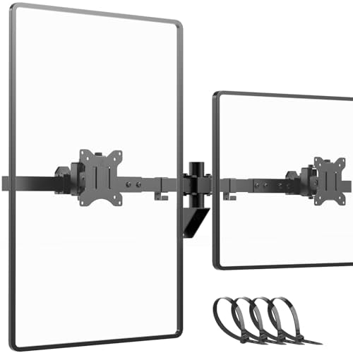 Black Dual Monitor Wall Mount, VESA 75x75/100x100mm V6612