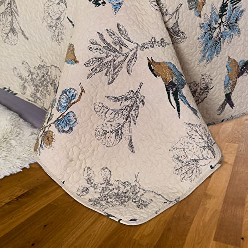 3 Piece Queen Cotton Quilt Set with Pillowcases L694490