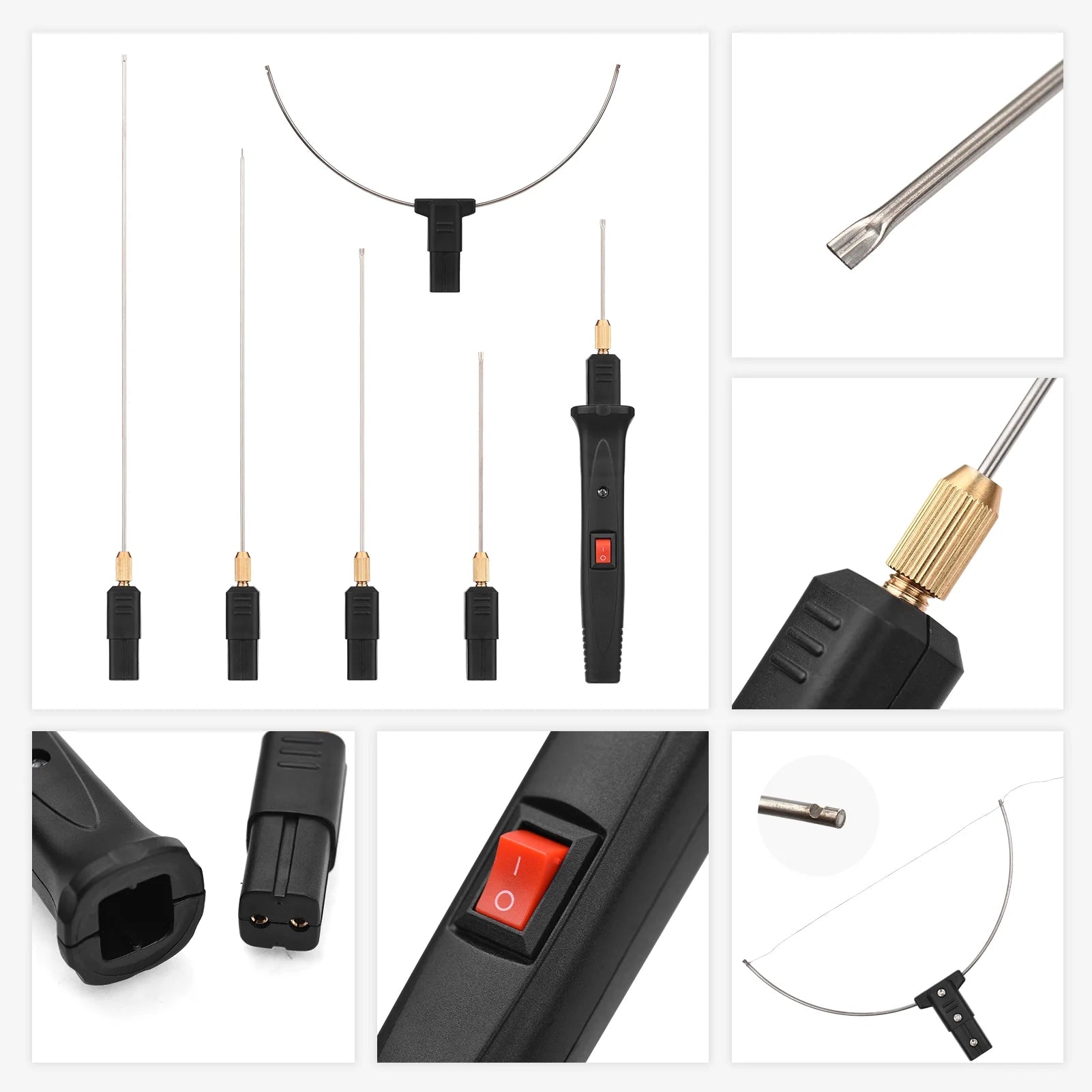 Handheld Electric Foam Cutter Kit With 5 Straight Tips & 1 Arch Adjustable Temperature U425