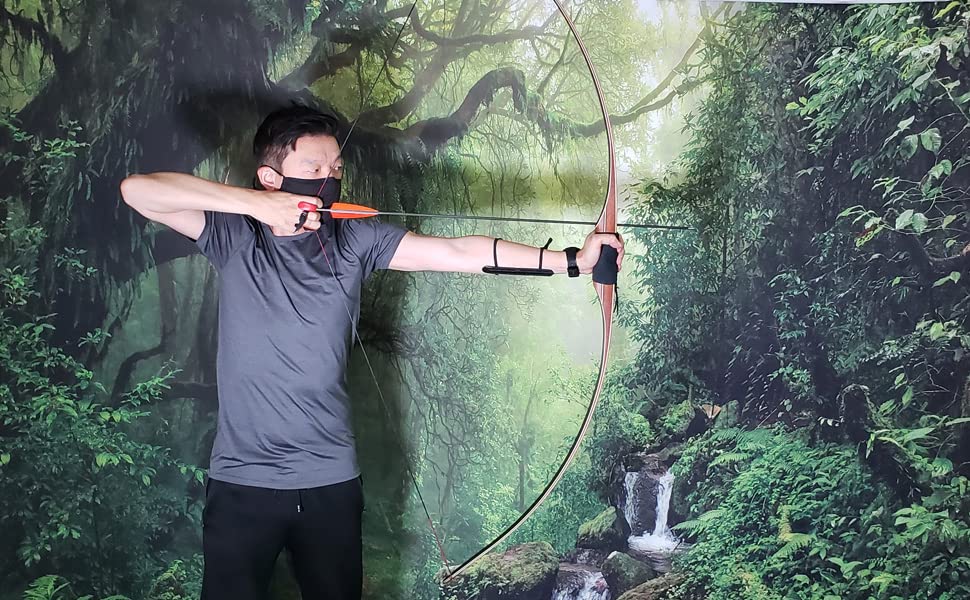 68" Traditional Wood Long Bow K9030