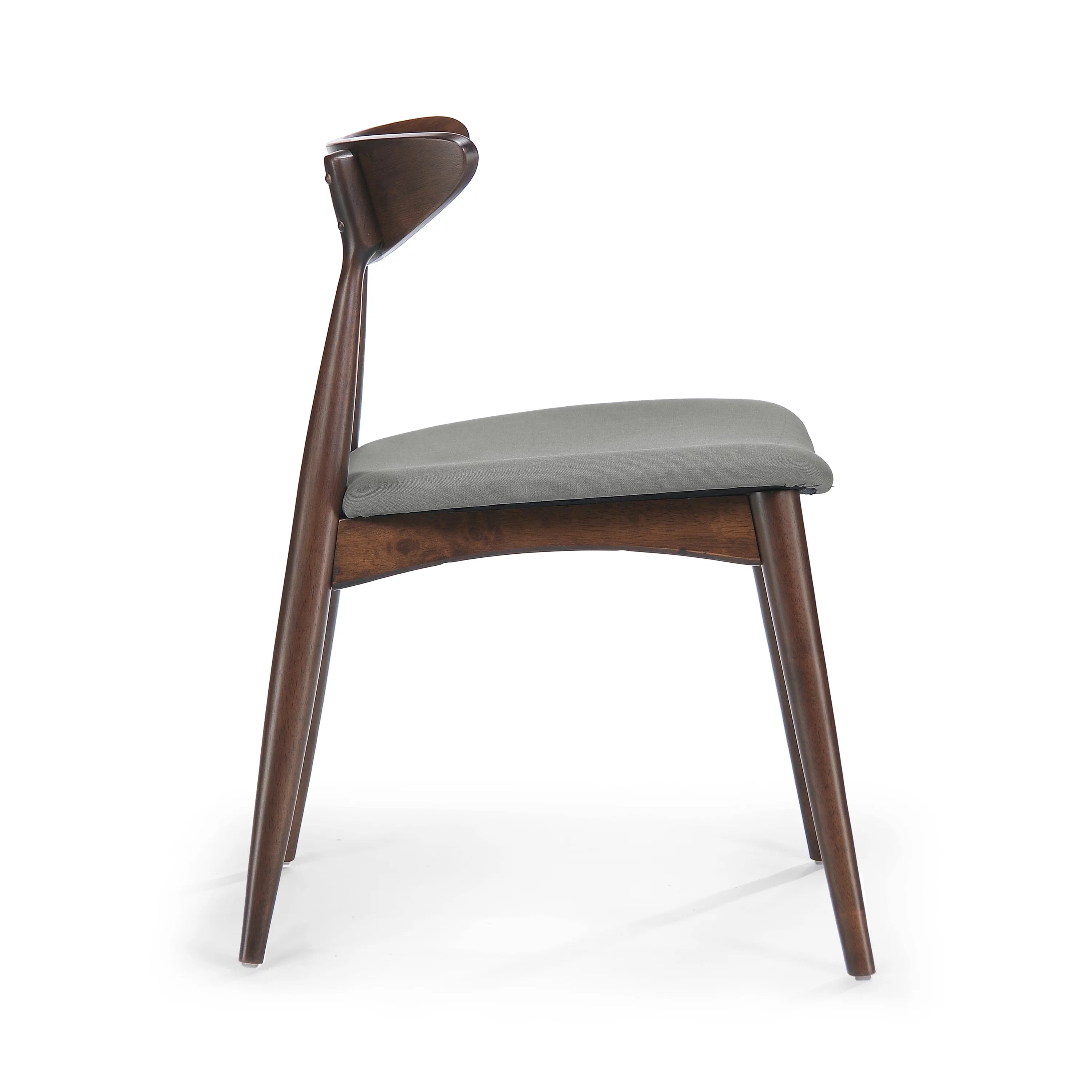 Light Grey Fabric Dining Chairs, Set of 2 P584399