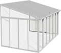 White 10x14 Enclosed Patio Cover Polycarbonate Shelter F7706