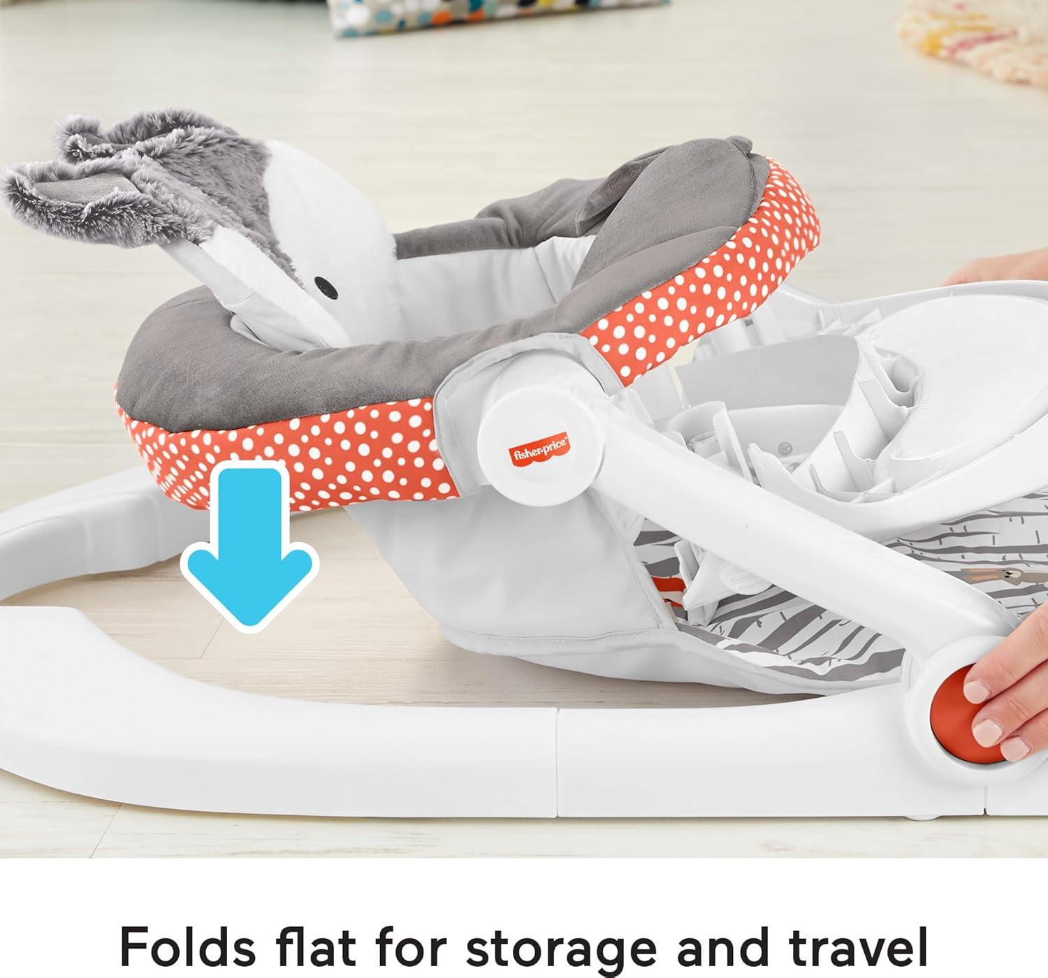 Portable Baby Floor Seat with Snack Tray and Toy Bar U22716