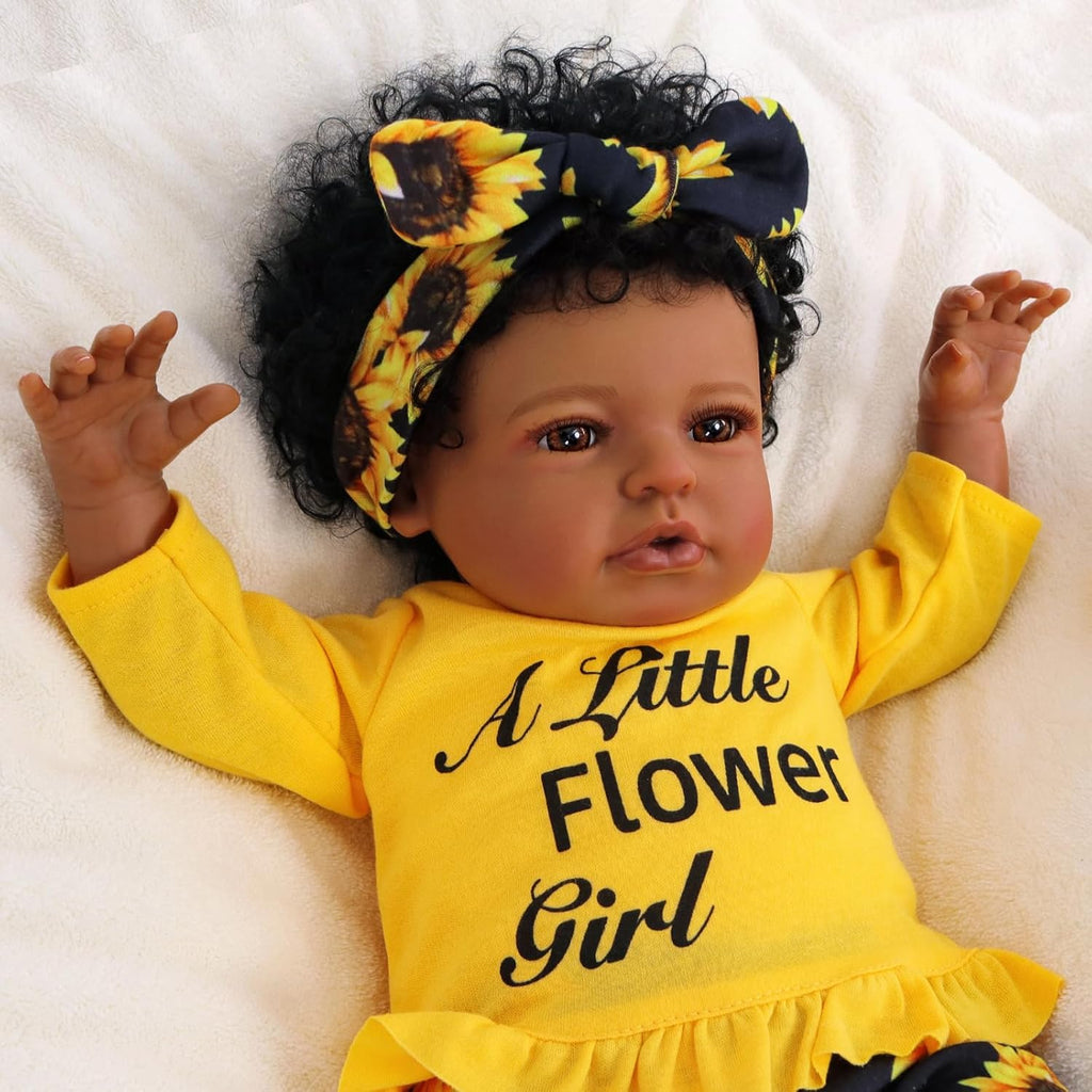 20 Inch Black Soft Vinyl Reborn Baby Doll C841508