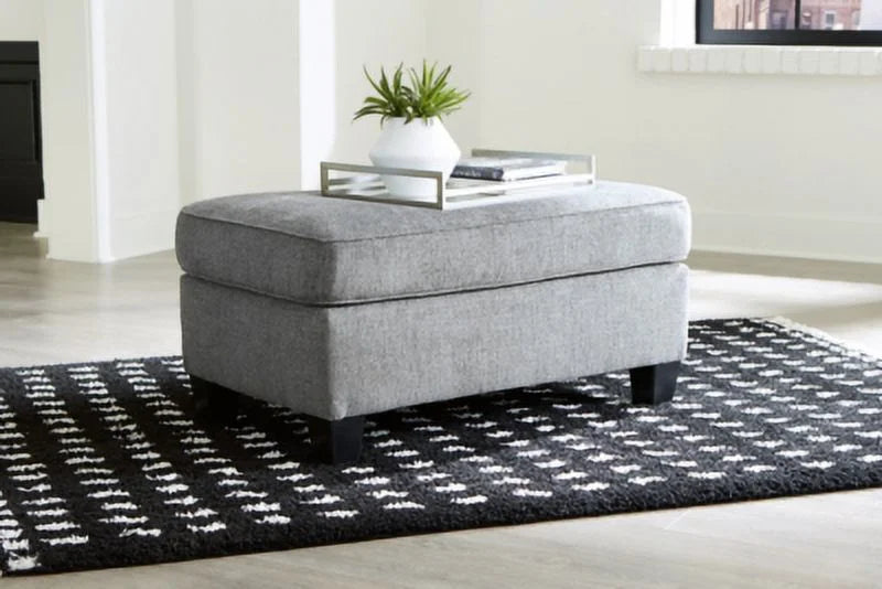 Chenille Smoke Ottoman P303