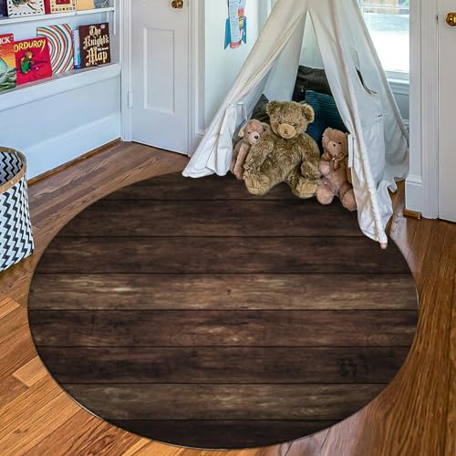 Small Round Area Rug 3ft Washable Carpet H923