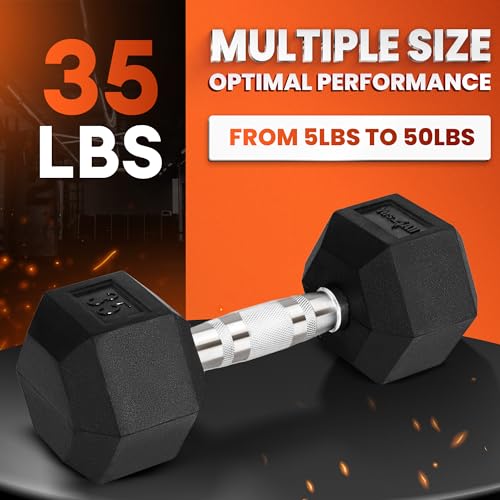 Chrome Hex Dumbbells 5-50 LBS Single W564
