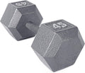 45 lb Cast Iron Hex Dumbbell W1097