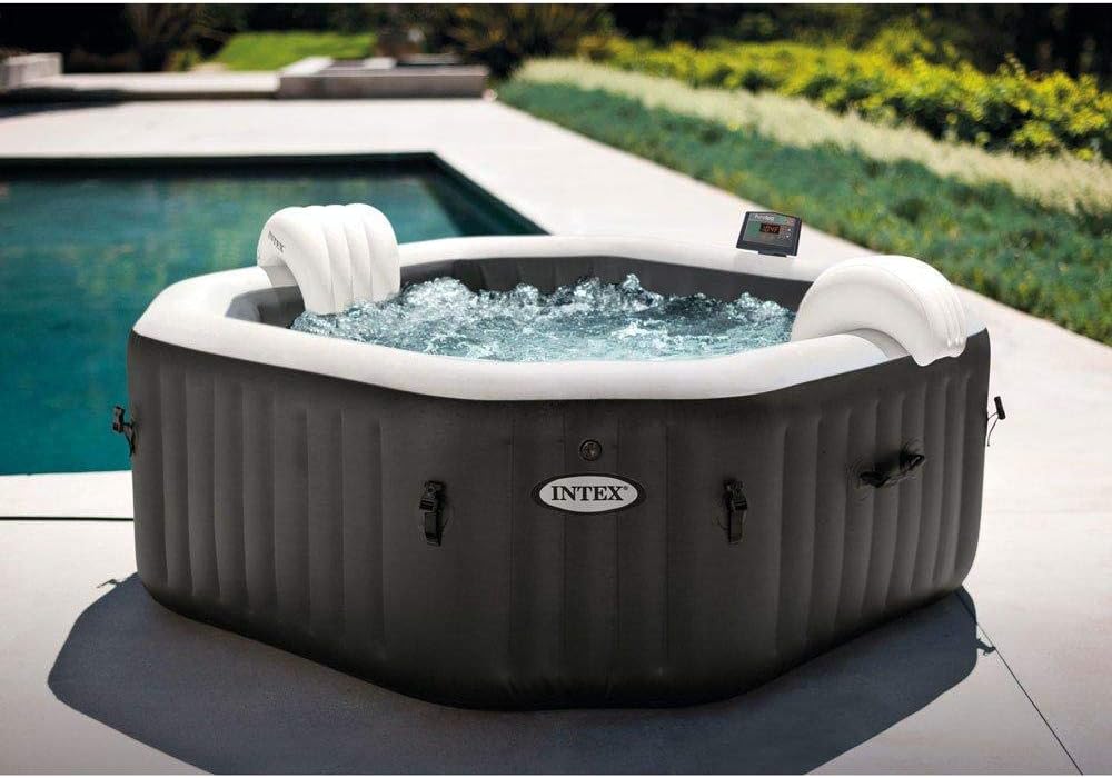 79" X 28" Inflatable Hot Tub Set with Cover, 4-Person Z45722
