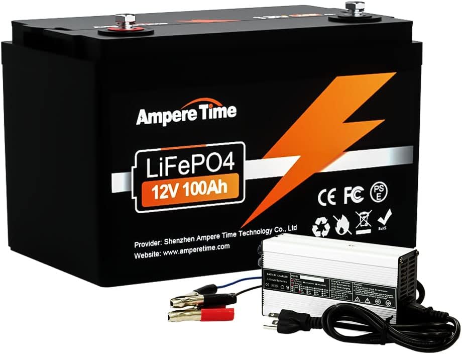 12V 100Ah LiFePO4 Battery with 14.6V 10A Charger K71770