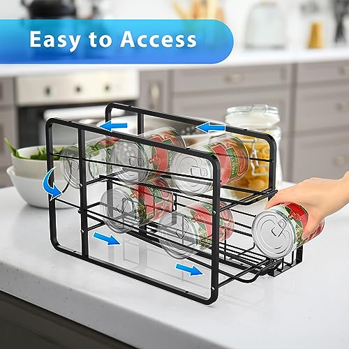 2 Pack Black Stackable Can Storage Dispenser N940776