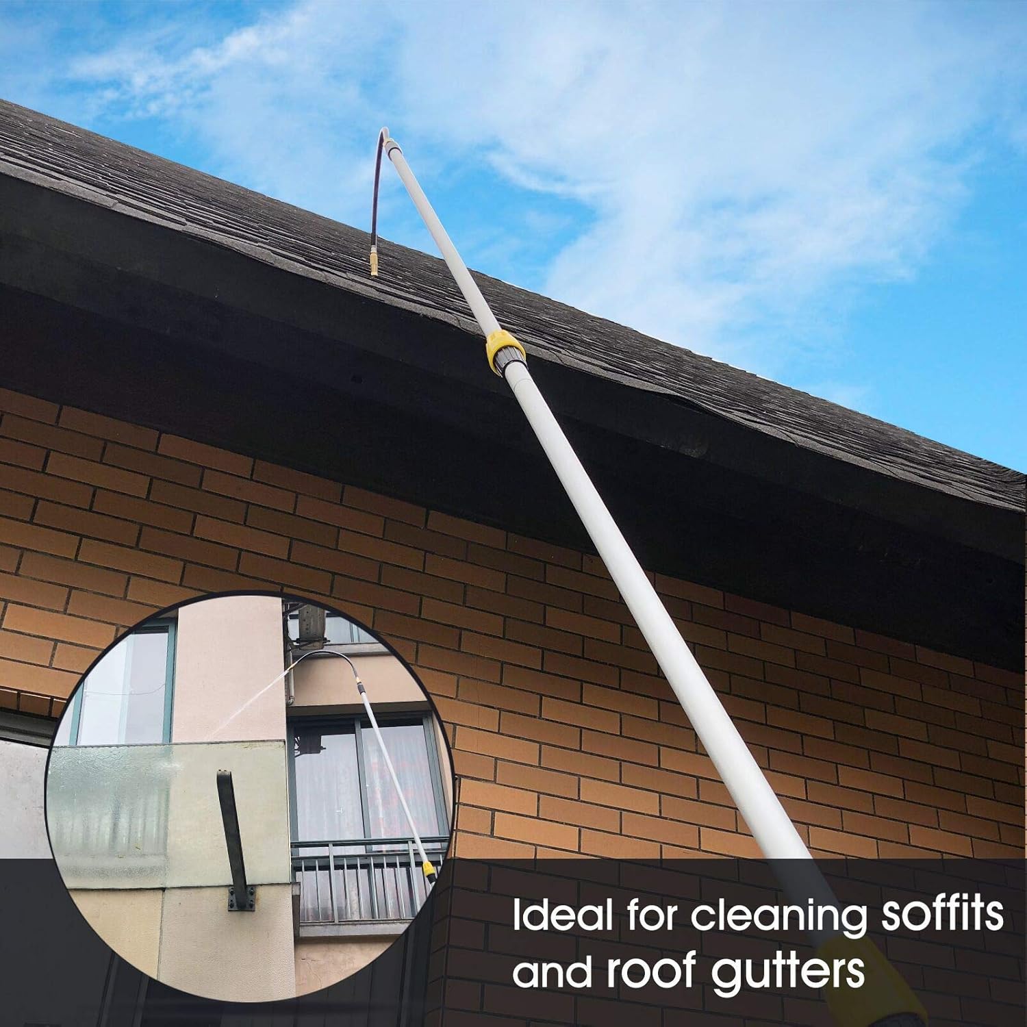 12FT Telescoping Gutter Cleaning Wand Kit Pack of 2 T5237