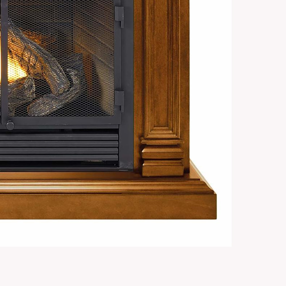 32,000 BTU Vent Free Dual Fuel Mantel Fireplace Y32728