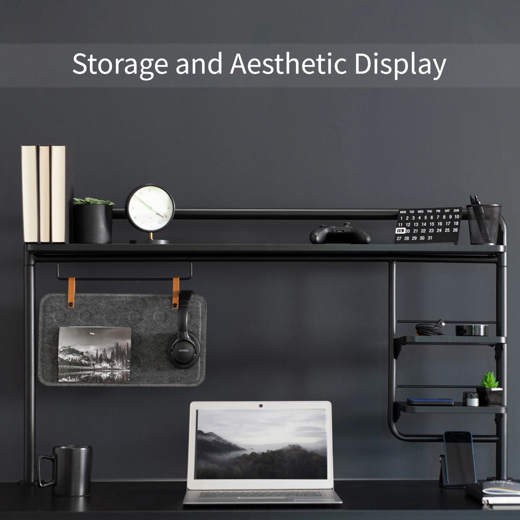 Clamp-on Desktop Shelving System with Magnetic Memo Board M26485
