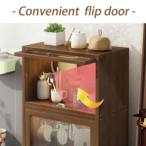 Rustic Mini Countertop Cabinet with Door and Drawer R5662