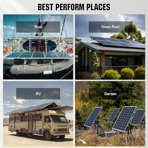 195 Watt 12 Volt Monocrystalline Double-Sided Solar Panel L33598