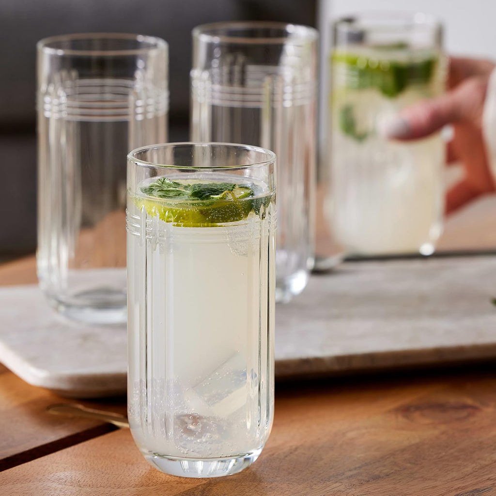 12 ounce Set of 4 Highball Drinking Glasses M296