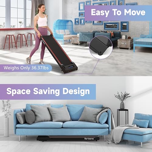 Under Desk Portable Walking Treadmill with Remote Control M63819