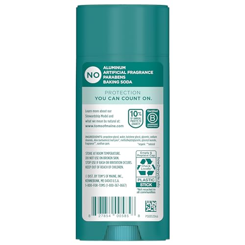 Unscented Natural Deodorant, Aluminum Free, 3.25 oz, 2-Pack D89240