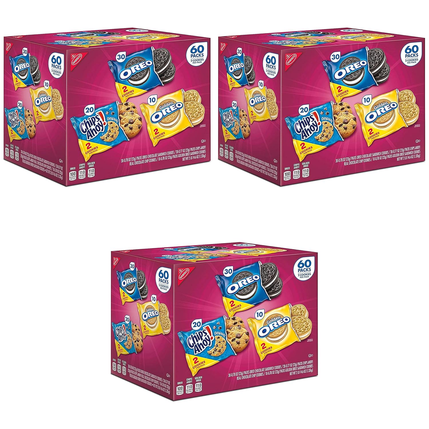 Cookie Variety Pack 60 pk. Pack of 3 D13800