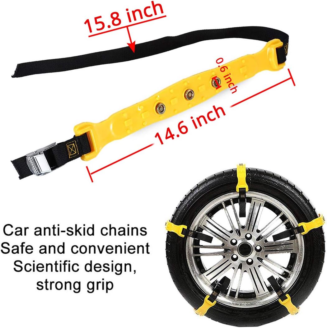 10 Pcs Car Tire Chains for Snow Ice Mud U783997