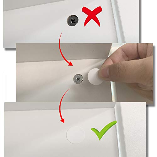 Self-Adhesive Screw Hole Stickers White (21mm) C83039