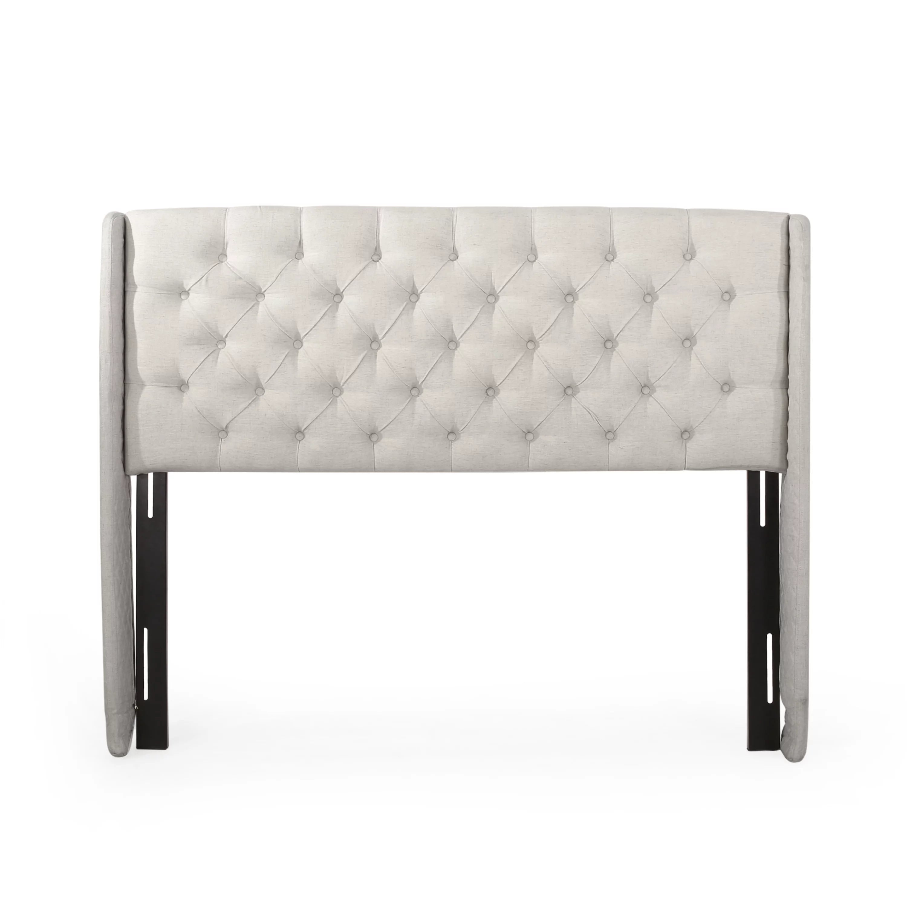 Beige Fabric Wingback Headboard G8223