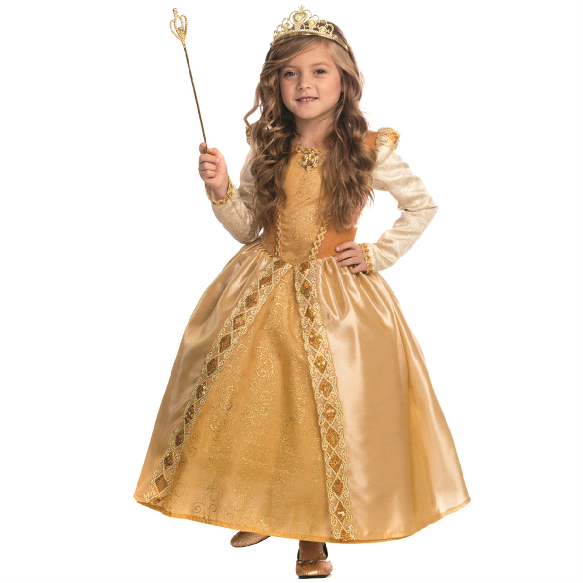 Gold Ball Gown Princess Costume Y58313