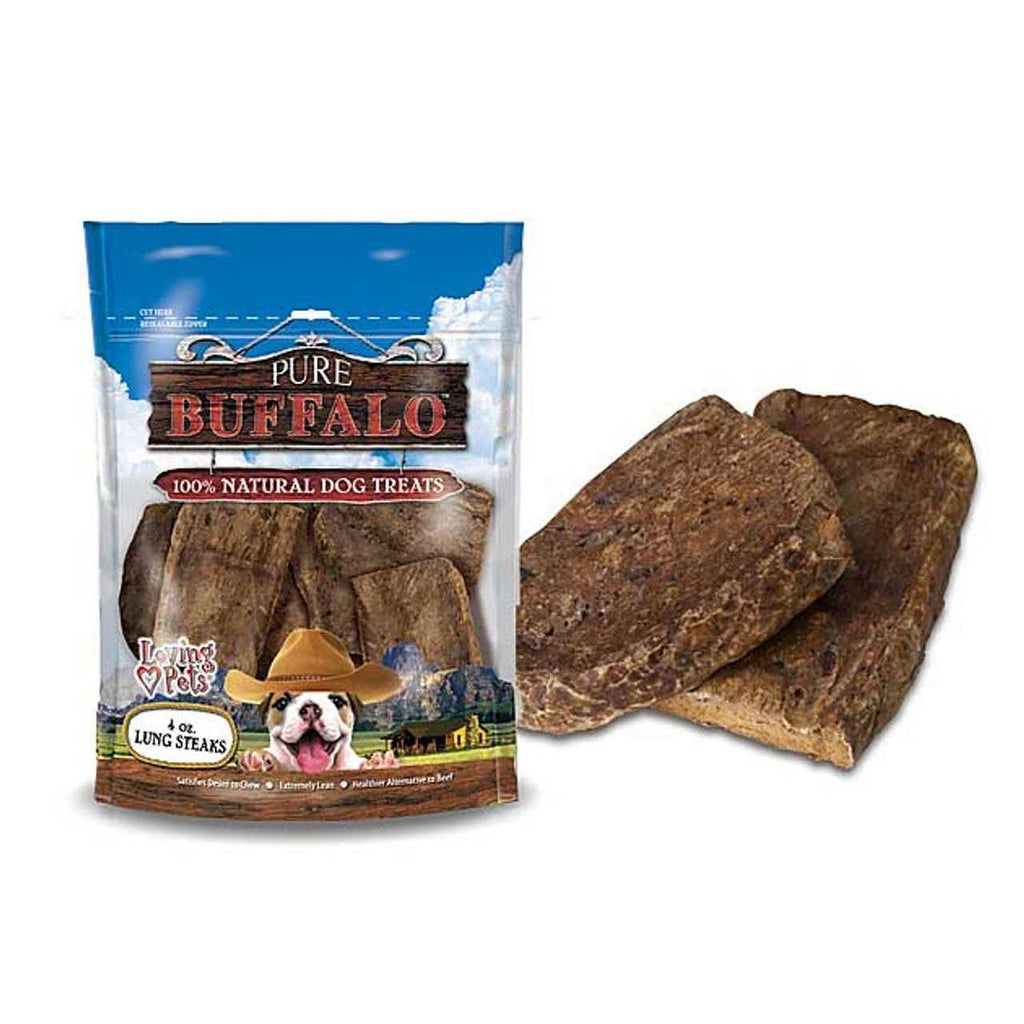 Pure Buffalo Lung Steaks Dog Treat L43830