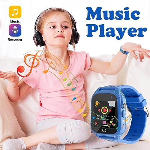 Kids Smart Watch with 26 Puzzle Games HD Touch Screen Camera Music Player Pedometer Alarm Clock Calculator D4677