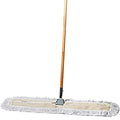 36 in. Cotton Reusable Dust Mop with Wooden Handle Z73395