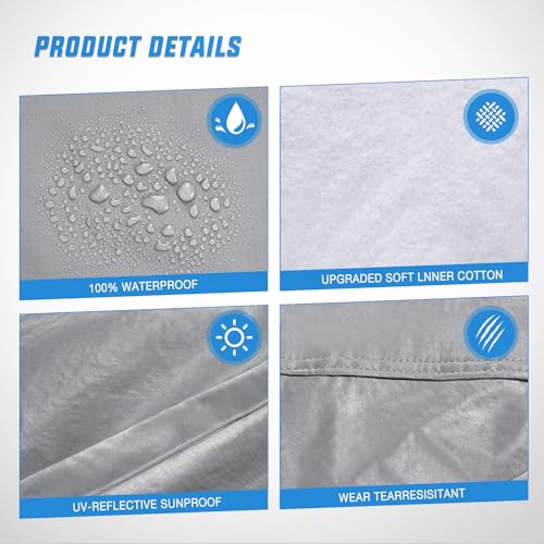 Heavy Duty Waterproof Car Cover with Zipper Cotton C603138