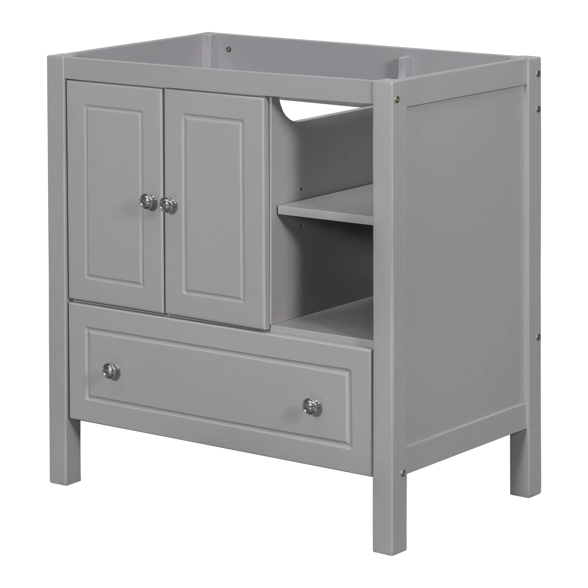 Grey Solid Wood Bathroom Vanity Base D440164