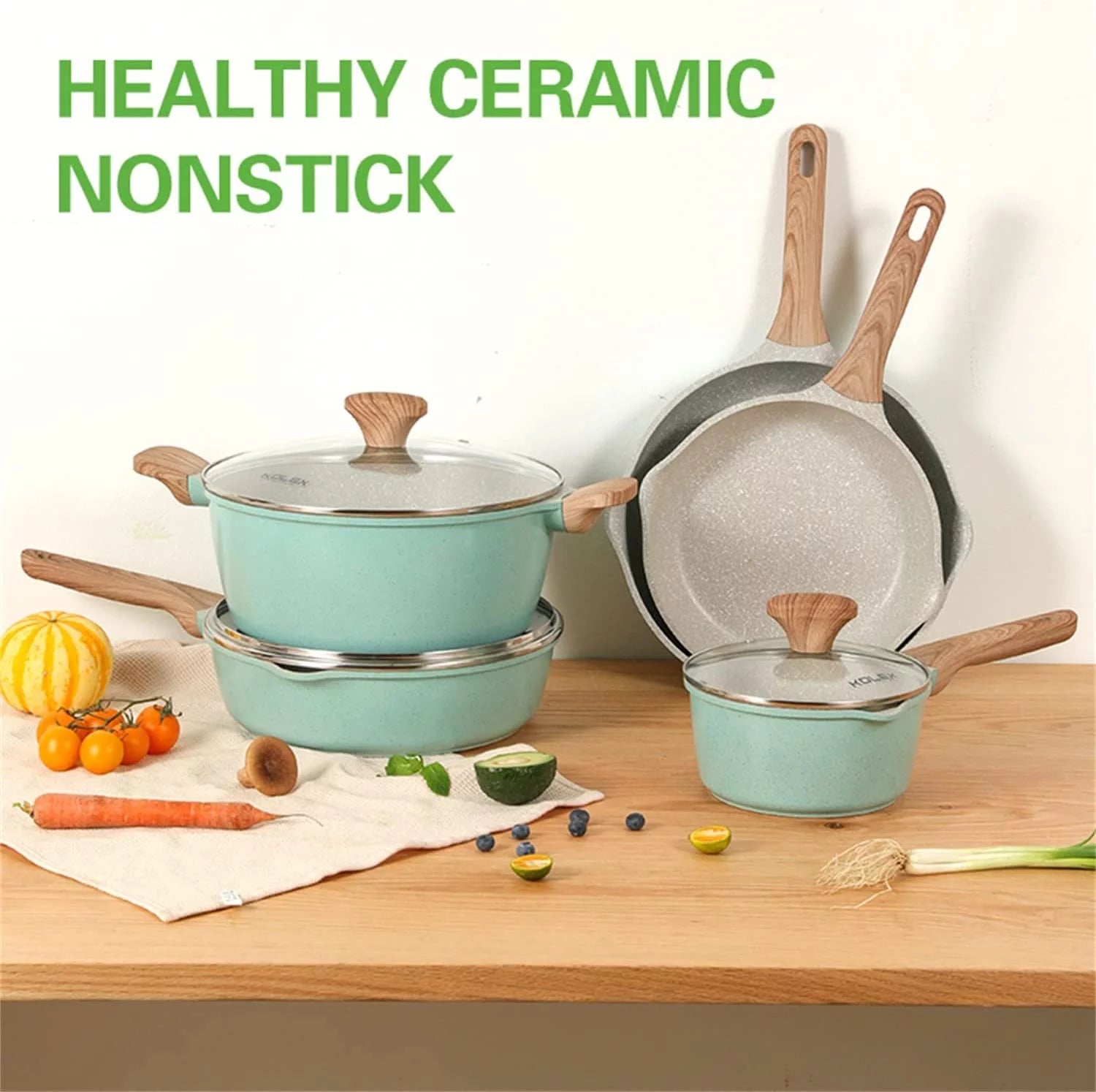 12-Piece Nonstick Granite Cookware Set P92136