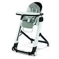 Folding High Chair & Recliner, Height Adjustable, Ambiance Brown (White) U1900