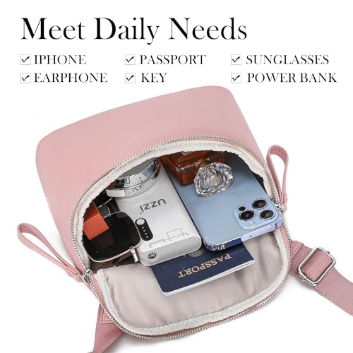 White Brown Vegan Leather Fanny Pack Crossbody Bag Y558528