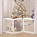 White 72" Tall 30" Wooden Pet Gate A464