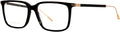 Black Rectangle Men's Eyeglasses U86526