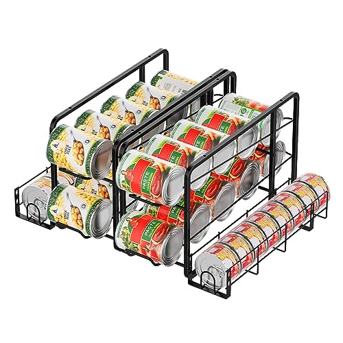 2 Pack Black Stackable Can Storage Dispenser N940776