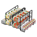 2 Pack Black Stackable Can Storage Dispenser N940776