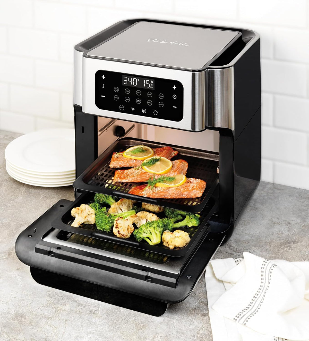 13 Qt 7-in-1 Air Fryer Pepper Black E2106