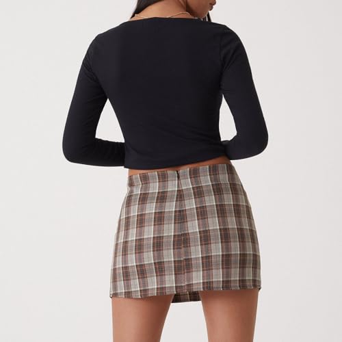 Scoop Neck Ribbed Long Sleeve Crop Top T17546