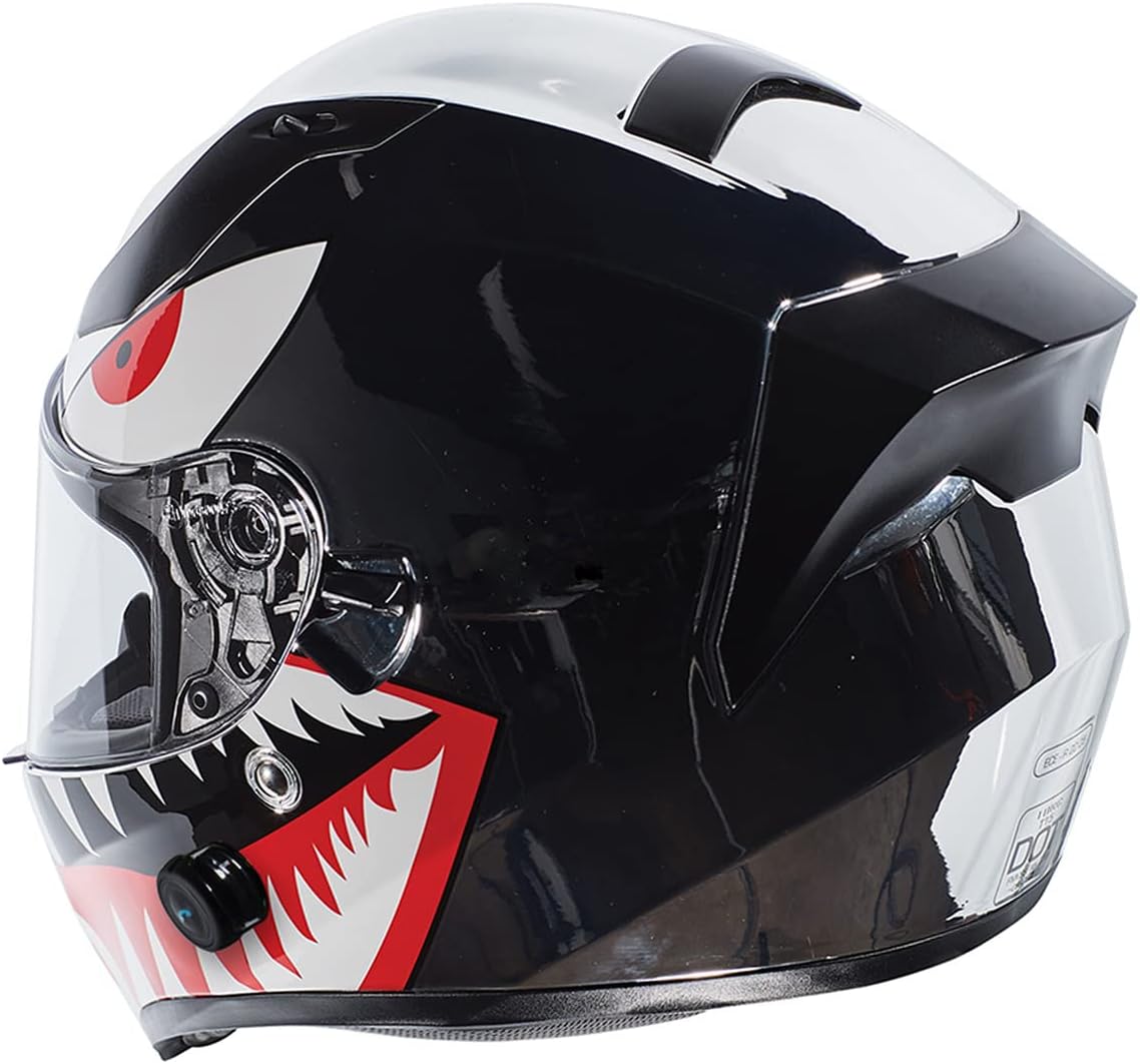 Chrome Full Face Motorcycle Helmet E423199